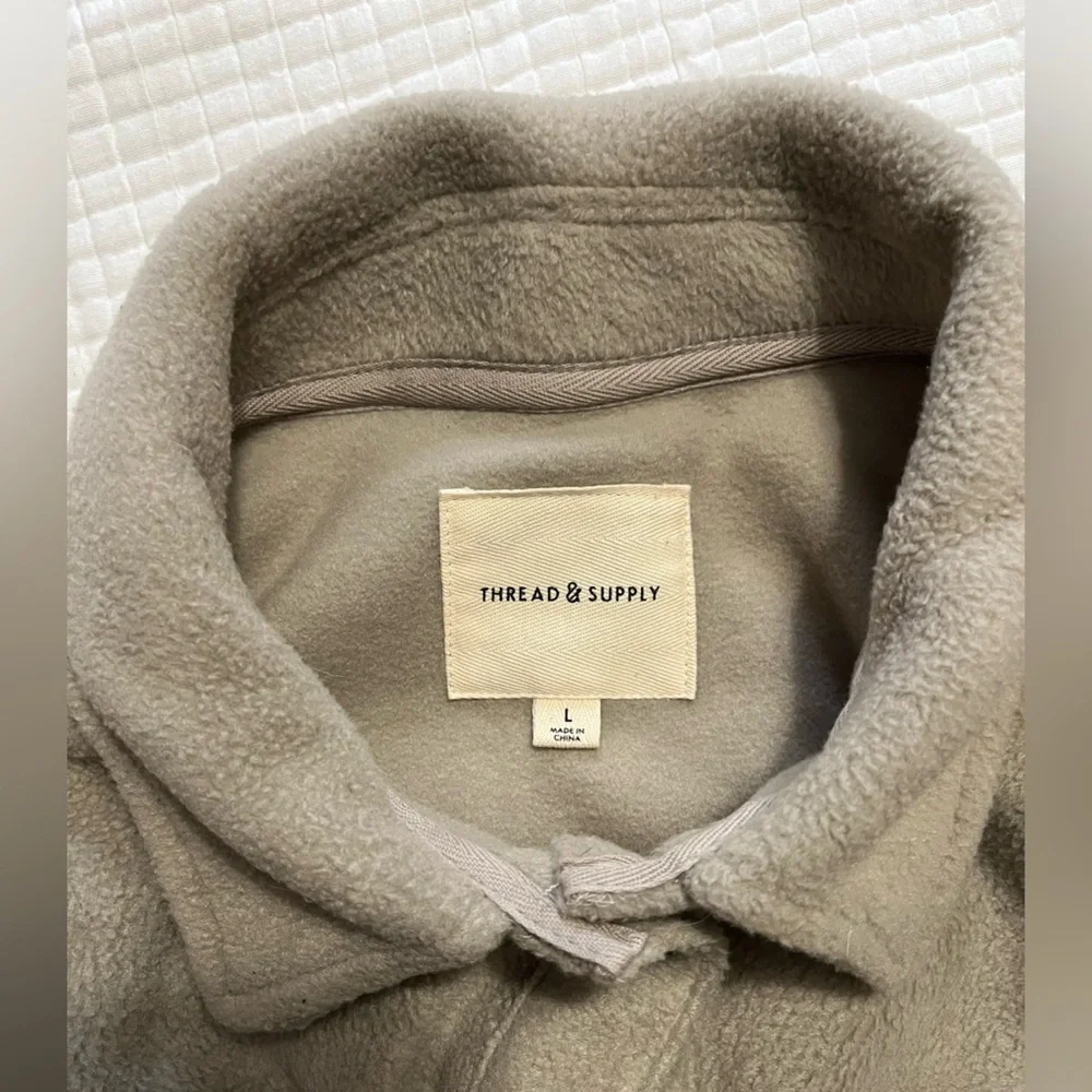 Thread & Supply Tan Fleece Cropped Jacket - Picture 2 of 6